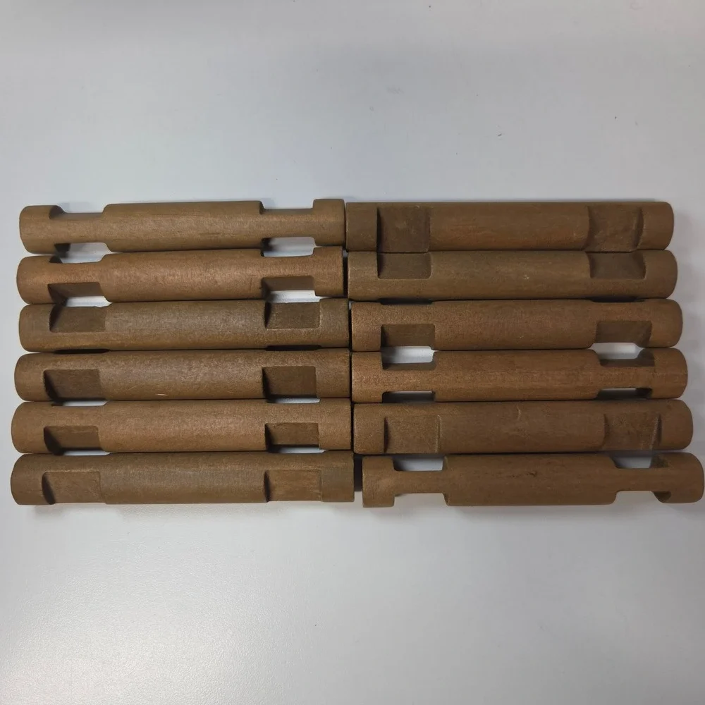Lincoln Logs Small Round 2 Notch Wood Replacement Pieces Lot of 12 Brown 4.5in